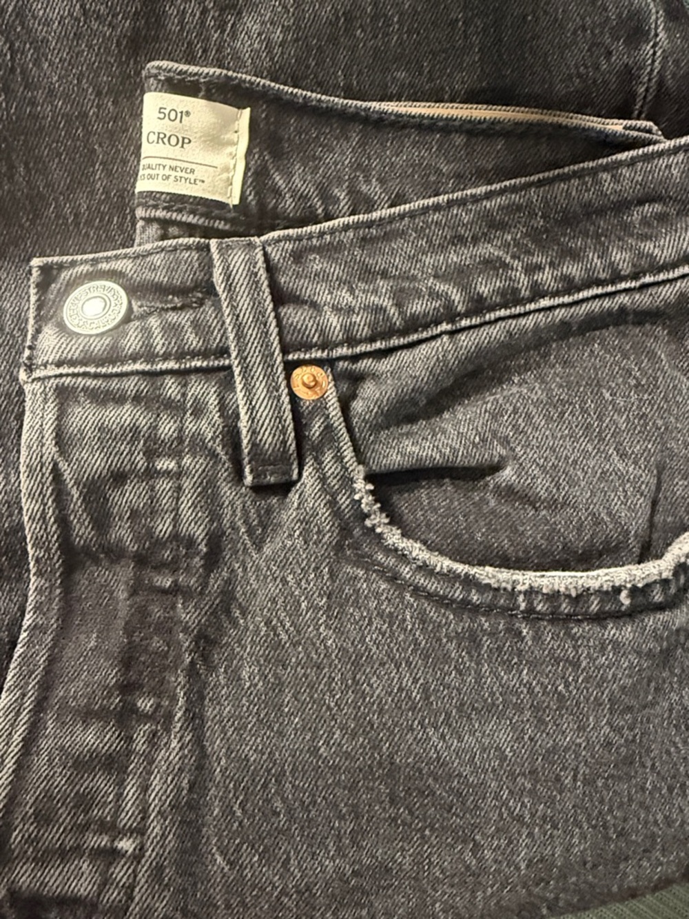 Levi's Black Straight Leg Jeans - Picture 3 of 5
